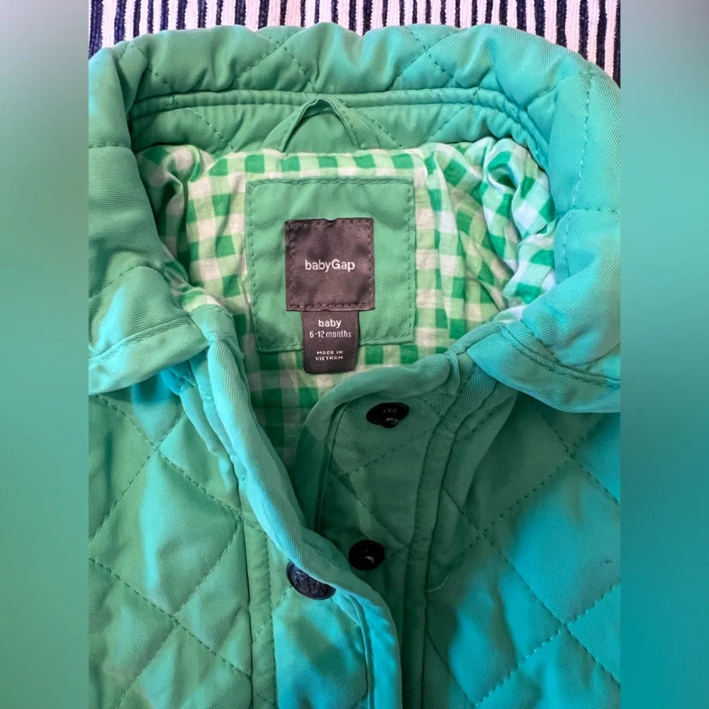 Baby Gap‎ Green Quilted Kids Coat, 6-12 Mos